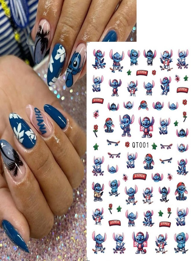 YKLWNN 6 Sheets Cute Nail Art Stickers Self-Adhesive 3D Nail Sticker Cartoon Nail Decals Kawaii Party Favors Nails Decoration Gifts for Girls Women Nail Art Design Sticker - Image 4
