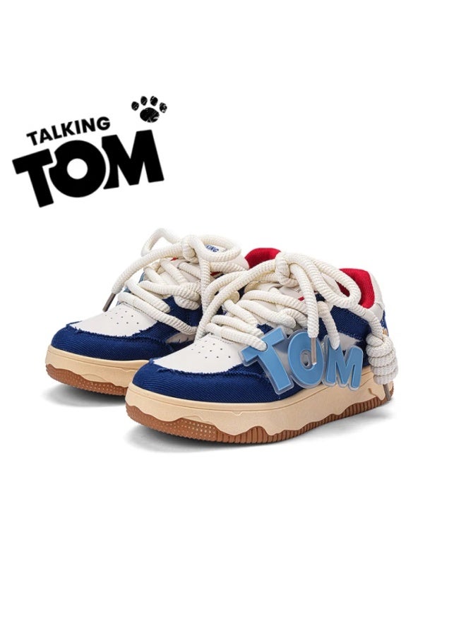 Talking Tom Men's Casual Low-top Sneakers Women's Student Sports Designer Couple Loafers Ash Blue Size 38 - Image 3