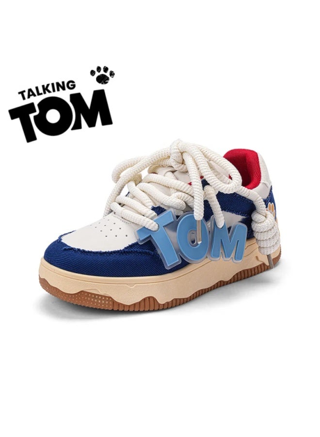 Talking Tom Men's Casual Low-top Sneakers Women's Student Sports Designer Couple Loafers Ash Blue Size 38 - Image 4