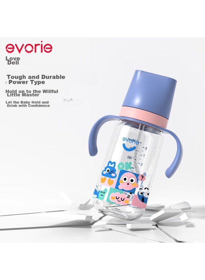 Evorie Baby Bottle, Wide Neck With Double Handles And Gravity Ball, Tritan Bottle 240ml, Playful Blue - Image 5