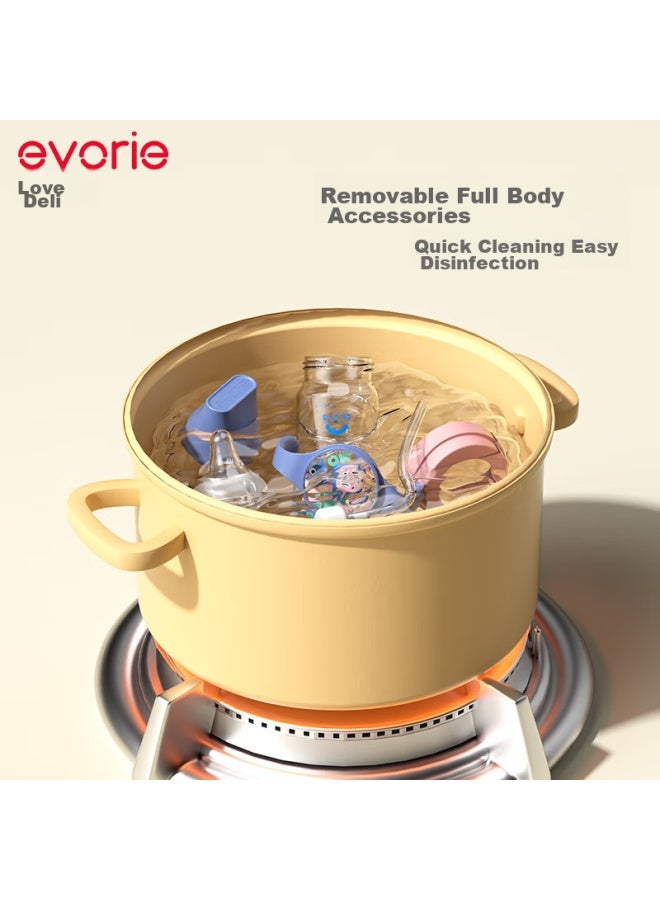 Evorie Baby Bottle, Wide Neck With Double Handles And Gravity Ball, Tritan Bottle 240ml, Playful Blue - Image 2