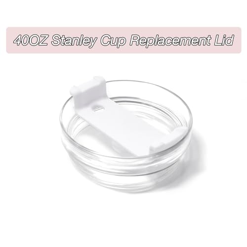 Horsdo 40 OZ Tumbler Lid Compatible for Stanley, Spill Proof Splash Resistant Tumbler Covers Fit for Stanley and More Coffee Mugs 2 pack (40 OZ, White) - Image 4