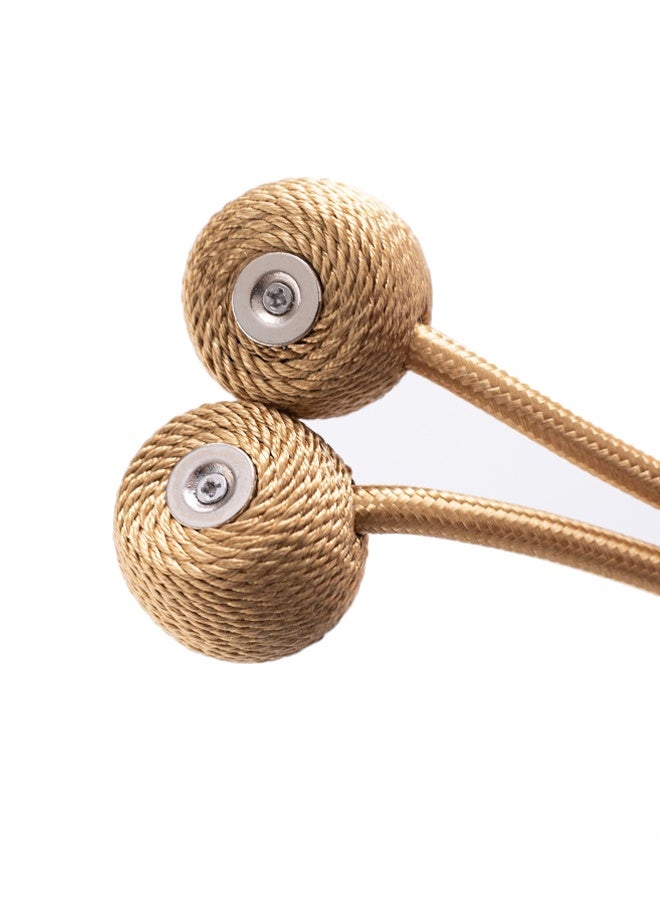 Minimalist curtain tiebacks with magnetic fasteners Round ball tiebacks 1 pair - Image 3