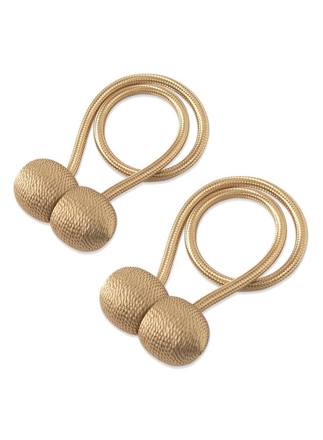 Minimalist curtain tiebacks with magnetic fasteners Round ball tiebacks 1 pair - Image 1