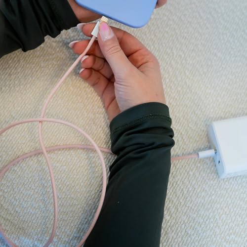 Punnkk Braided USB-C to Lightning Fast Charging Cable Compatible for iPhone 14, 13, 12,11, X, 8, 7, 6, 5, iPad Air, Pro, Mini, iPad Pink Color - Image 4