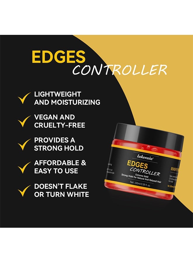 lakerain Edge Controller, Strong Hold For Natural And Relaxed Hair, Booster Extra Strength Moisture Thick Coarse Hair Great For Relaxed And Natural Hair Strong Hold Styling Gel 100ml - Image 4
