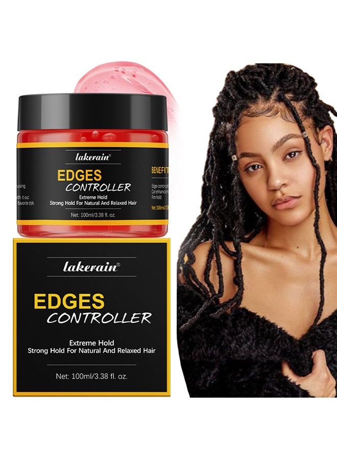 lakerain Edge Controller, Strong Hold For Natural And Relaxed Hair, Booster Extra Strength Moisture Thick Coarse Hair Great For Relaxed And Natural Hair Strong Hold Styling Gel 100ml - Image 1
