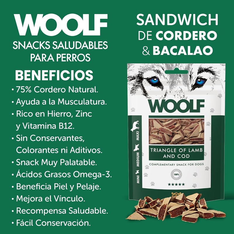 Woolf Anti slip Lamb and Cod Triangle for Dog and Cat 100 g Liquid tight joint - Image 4