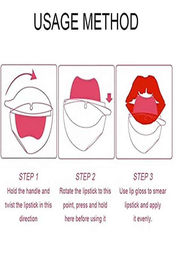 VBA Apple Shape Lazy Quick Matte Lipstick Long-Lasting Wear Non-Stick Cup Not Fade Waterproof Lip Gloss,Velvet Matte Lipstick Pack of 2 (Red,Maroon) - Image 4