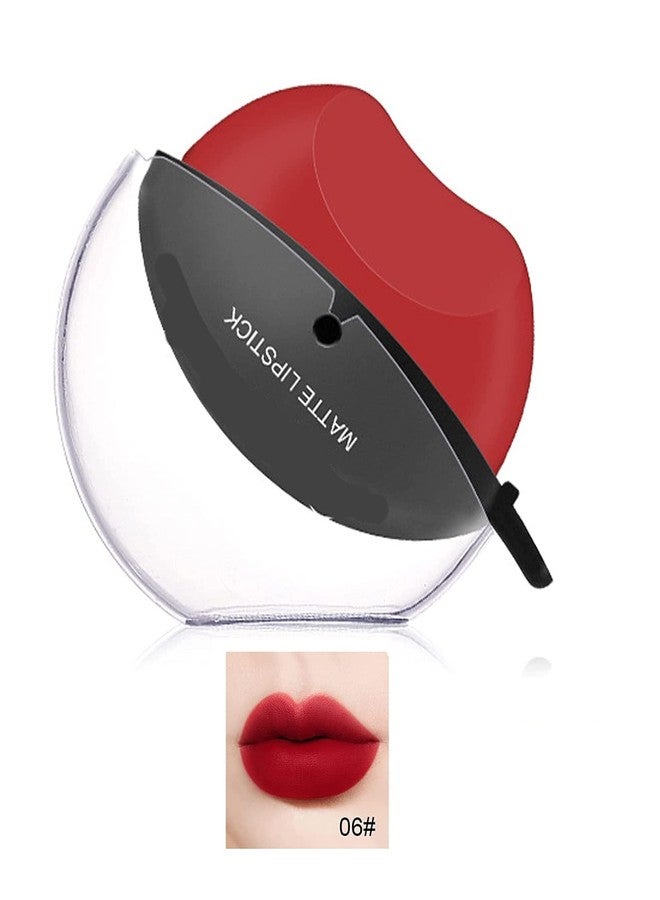 VBA Apple Shape Lazy Quick Matte Lipstick Long-Lasting Wear Non-Stick Cup Not Fade Waterproof Lip Gloss,Velvet Matte Lipstick Pack of 2 (Red,Maroon) - Image 2
