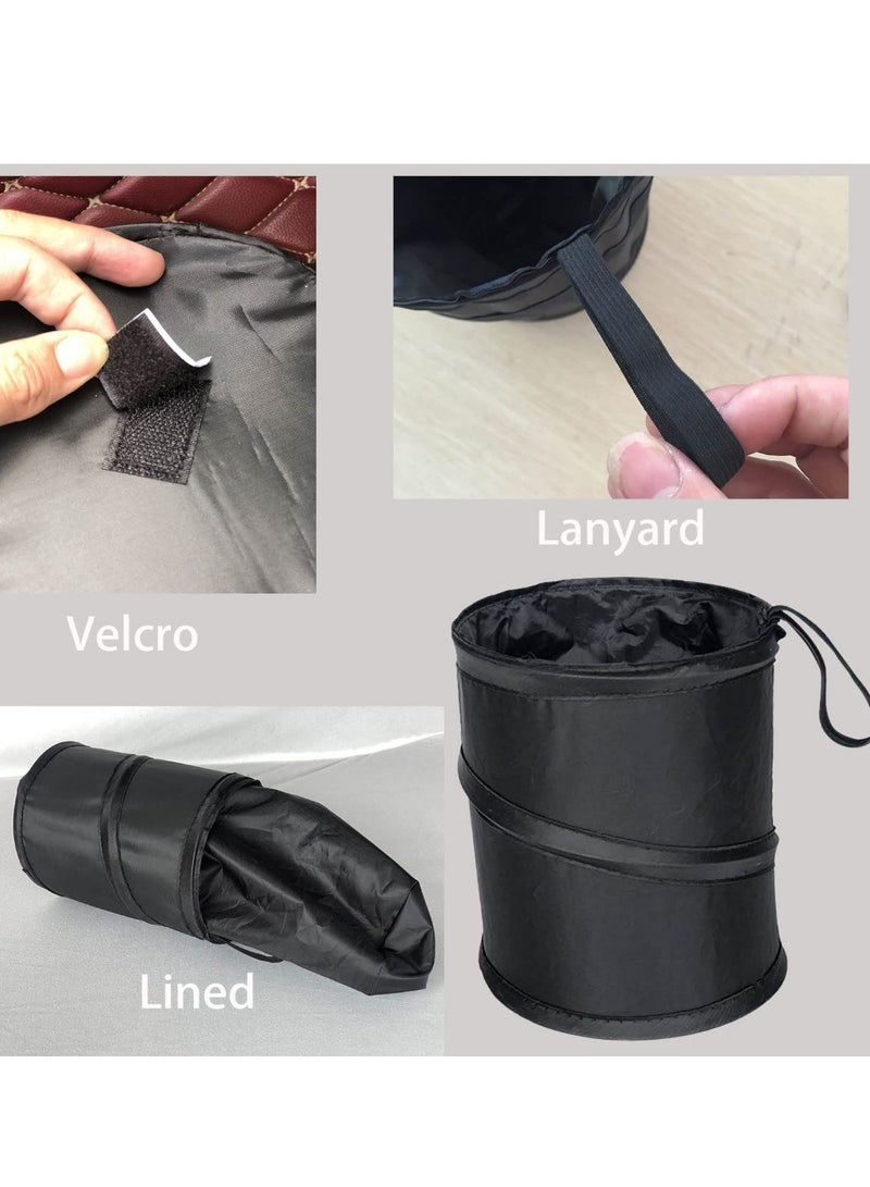 Harse Portable Folding Car Trash Can Universal Collapsible Car Garbage Bin Wastebasket Hanging Travel Storage Box Bag - Image 4
