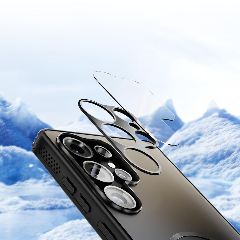 إيروريكس جراب هاتف ABEEL MagSafe غير اللامع والمُبدد للحرارة مع غشاء عدسة لهاتف Samsung Galaxy S25+ 5G (فضي) - Image 4