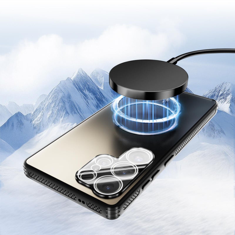 إيروريكس جراب هاتف ABEEL MagSafe غير اللامع والمُبدد للحرارة مع غشاء عدسة لهاتف Samsung Galaxy S25+ 5G (فضي) - Image 3