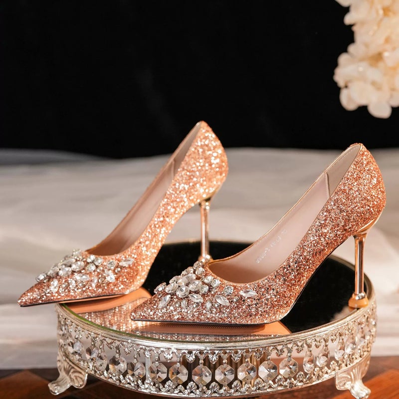 Pumps Stiletto Party Gold Women's Shoes - Image 2