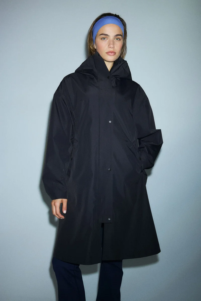 اتش اند ام معطف باركا مقاوم للمطر من نسيج ستورم موف