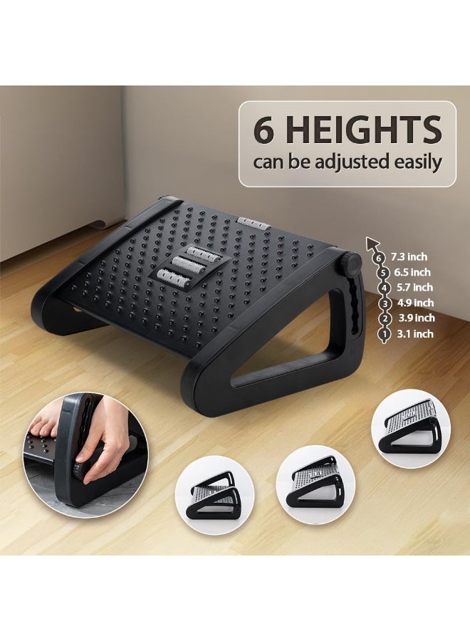 Kibee Foot Rest, Six Heights Adjustable Foot Rest for Under Desk at Work - Image 1