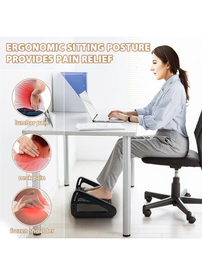Kibee Foot Rest, Six Heights Adjustable Foot Rest for Under Desk at Work - Image 3