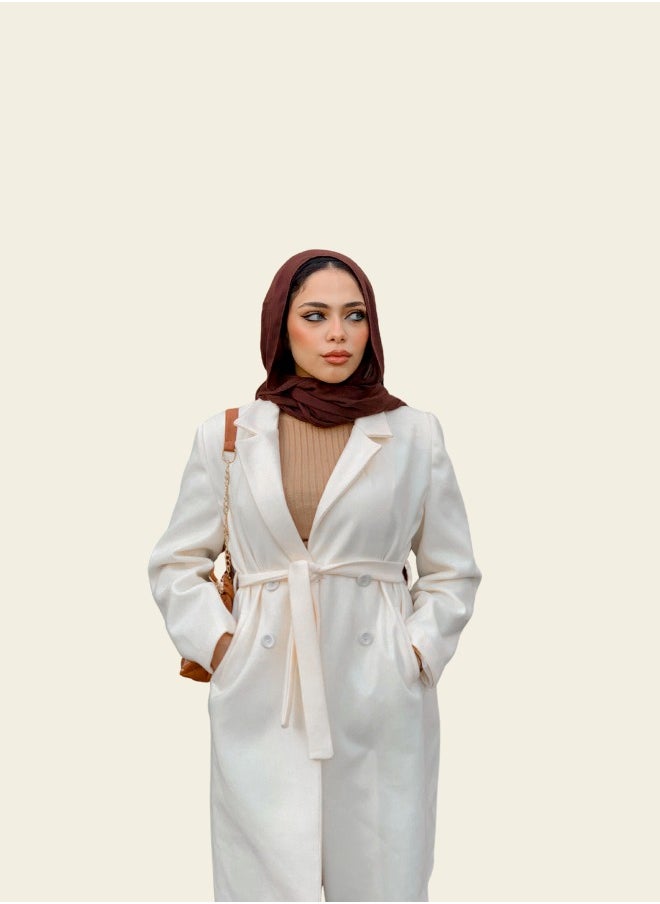 Qudra - classic off-white coat - Image 1