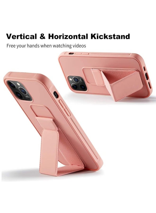 ACLIX iPhone 15 Pro Case 6.1 Inch with Magnetic Stand Holder Premium Silicone Vertical and Horizontal Hand Strap Grip Multi Stand Car Mount Kickstand Case Finger Strap Cover - Image 3
