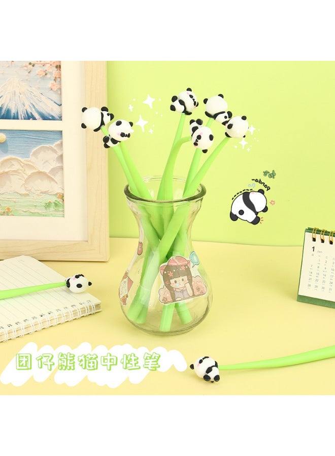 HELPS Cartoon Giant Panda Soft Glue Gel Pen Student Creative High Color Value Rocking Music Signature Pen Cute Learning Stationery - Image 3