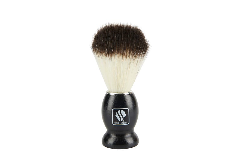 Skull Shaver Black Handle Shaving Brush Mens Luxury Professional Hair Salon Tool Best for Gifting