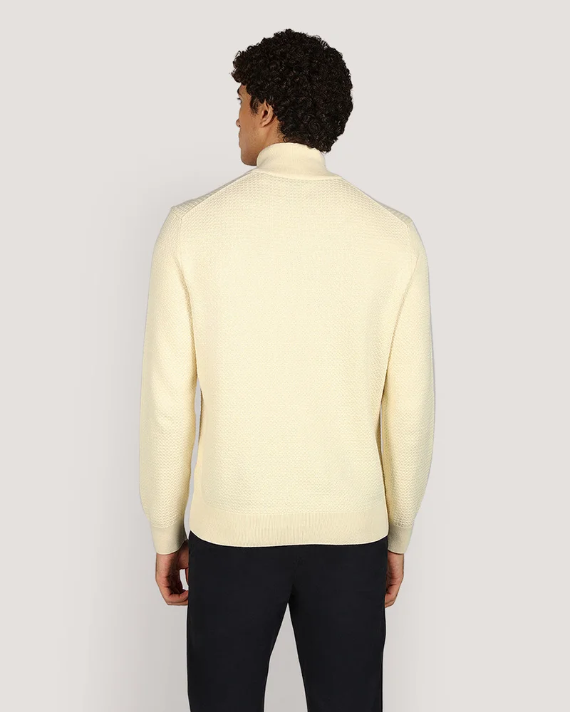 GANT  Textured Cotton Half Zip Sweater for Men | Best Price UAE