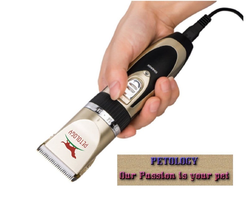 Petology Professional Automatic Rechargeable Pet Hair Trimmer for Dogs & Cats Grooming Machine Wireless (Gold Trimmer + Extra Blade) - Image 4