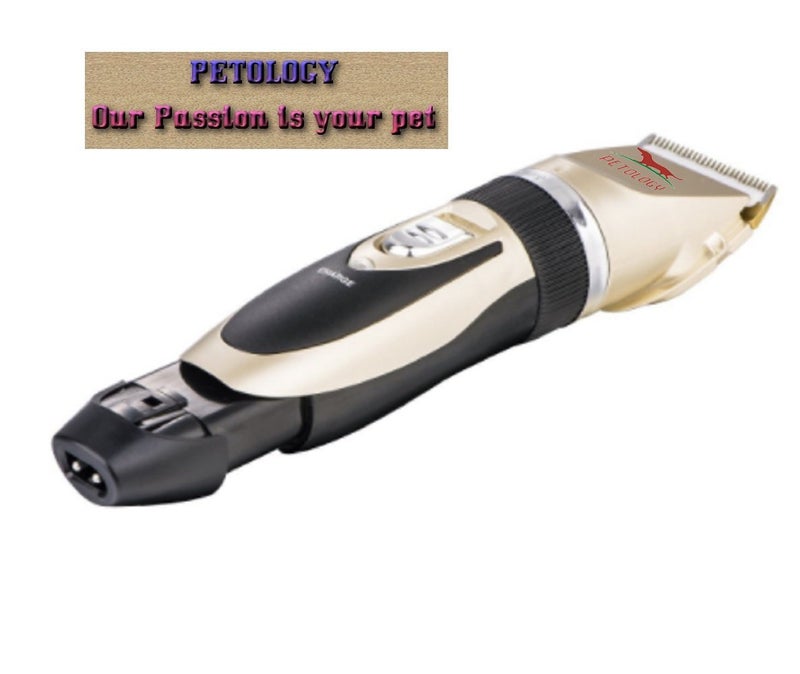 Petology Professional Automatic Rechargeable Pet Hair Trimmer for Dogs & Cats Grooming Machine Wireless (Gold Trimmer + Extra Blade) - Image 5