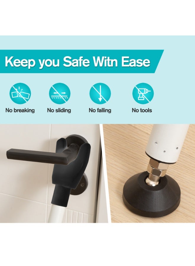 عام بوابة باب شقة دعم الباب قضيب زجاج الباب دعم الباب قضيب يتقلص قابل للتعديل الباب سدادة المضادة للتصادم تلسكوبي قضيب - Image 4