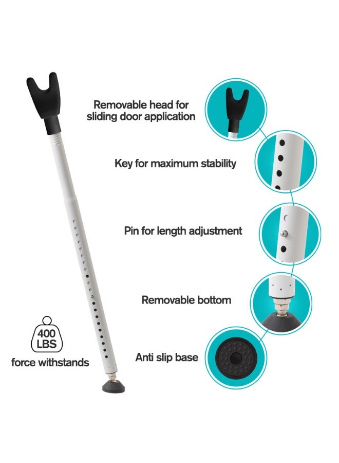 عام بوابة باب شقة دعم الباب قضيب زجاج الباب دعم الباب قضيب يتقلص قابل للتعديل الباب سدادة المضادة للتصادم تلسكوبي قضيب - Image 2