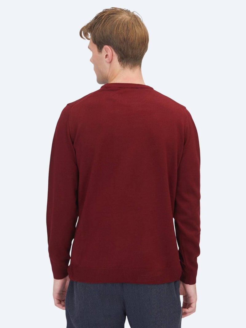 Kip Burgundy Knitwear Sweatshirt - Image 4