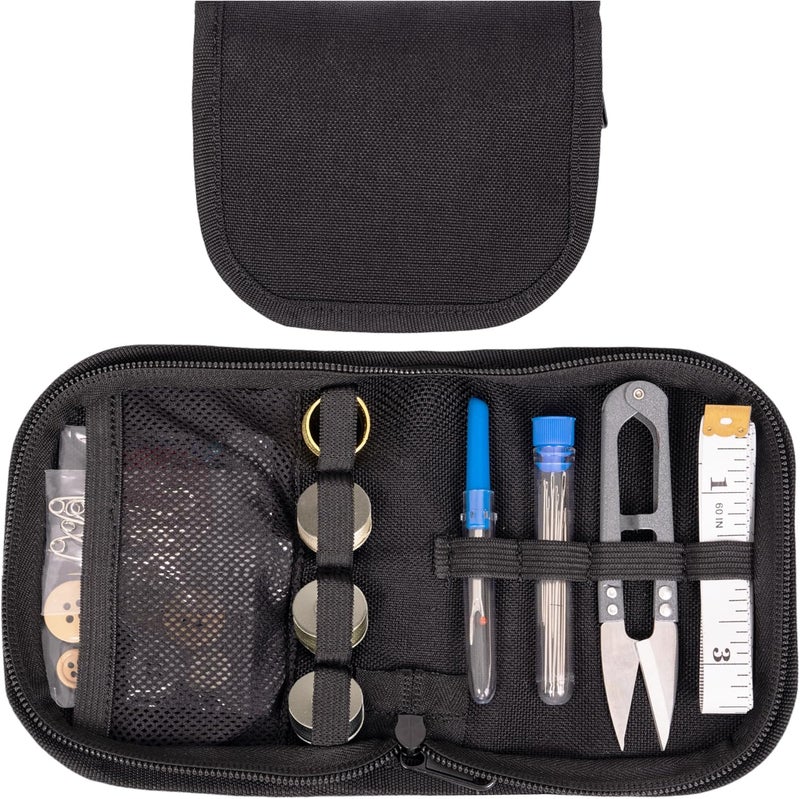 VEPKOIT Military Sewing Kit, Army Survival Sewing Kit with Buttons for Men or Women, Small Repair Sewing Tools with Zipper Closure in Durable Nylon Case for Adults Basic for Home or Outdoor, Travel Sewing Kit - Image 1