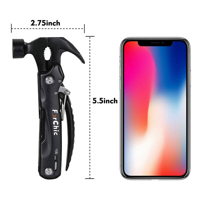 ForChic 12 in 1 Hammer Multitool, Father's Day Gifts for Dad, Mens Gifts for Him, Cool Gadgets for Men, Gifts for Men Who Have Everything, Birthday Gifts for Men, Dad, Grandpa, Husband, Boyfriend - Image 4