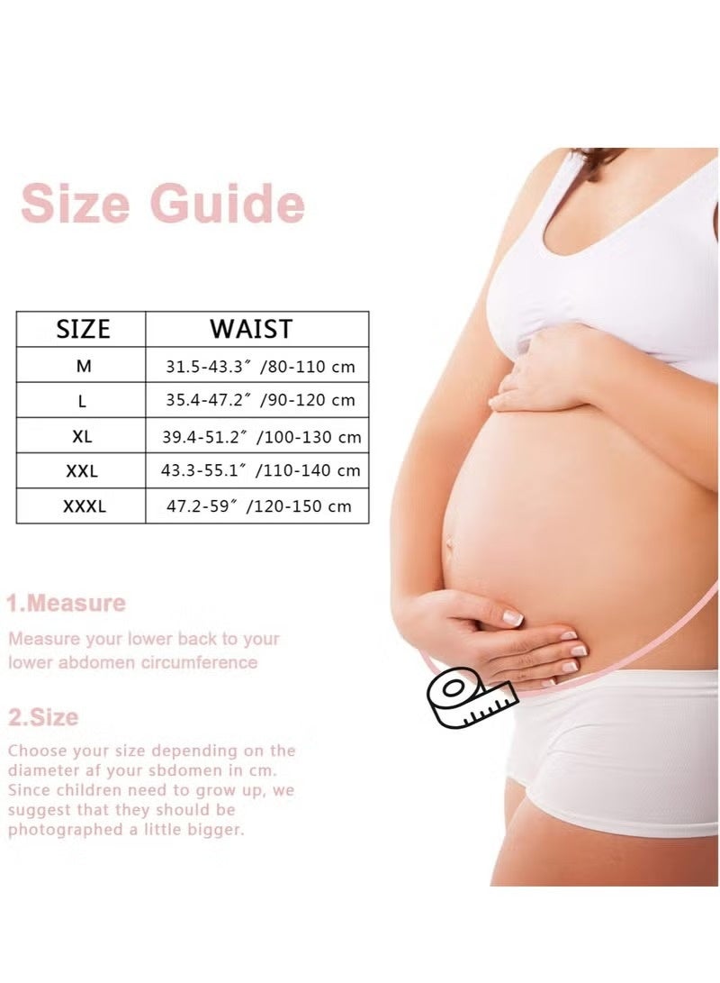 JOGAMS Maternity Belly Band Pregnancy Support Belt Breathable Belly Support Brace for Abdomen Pelvis Waist and Back Pain Lightweight Abdominal Binder Adjustable 3 in 1 Maternity Belt for Pregnancy - Image 2