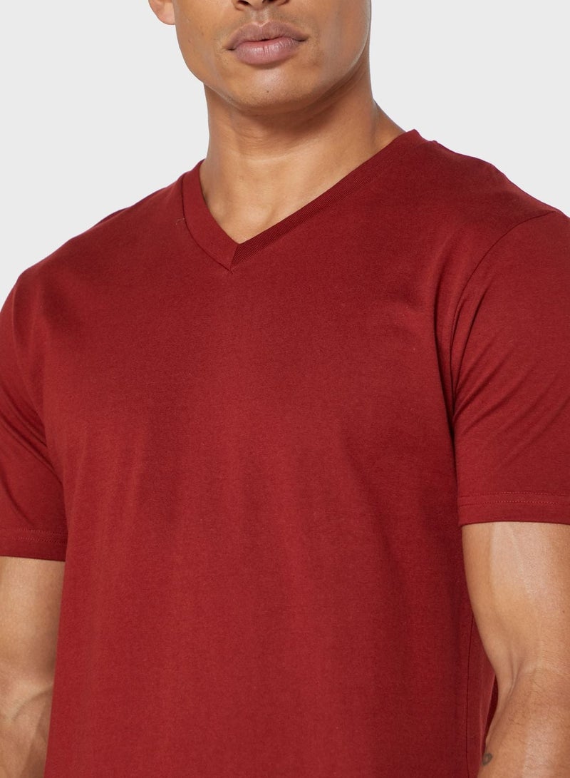 Seventy Five Basics Essential V Neck T-shirt - Image 3