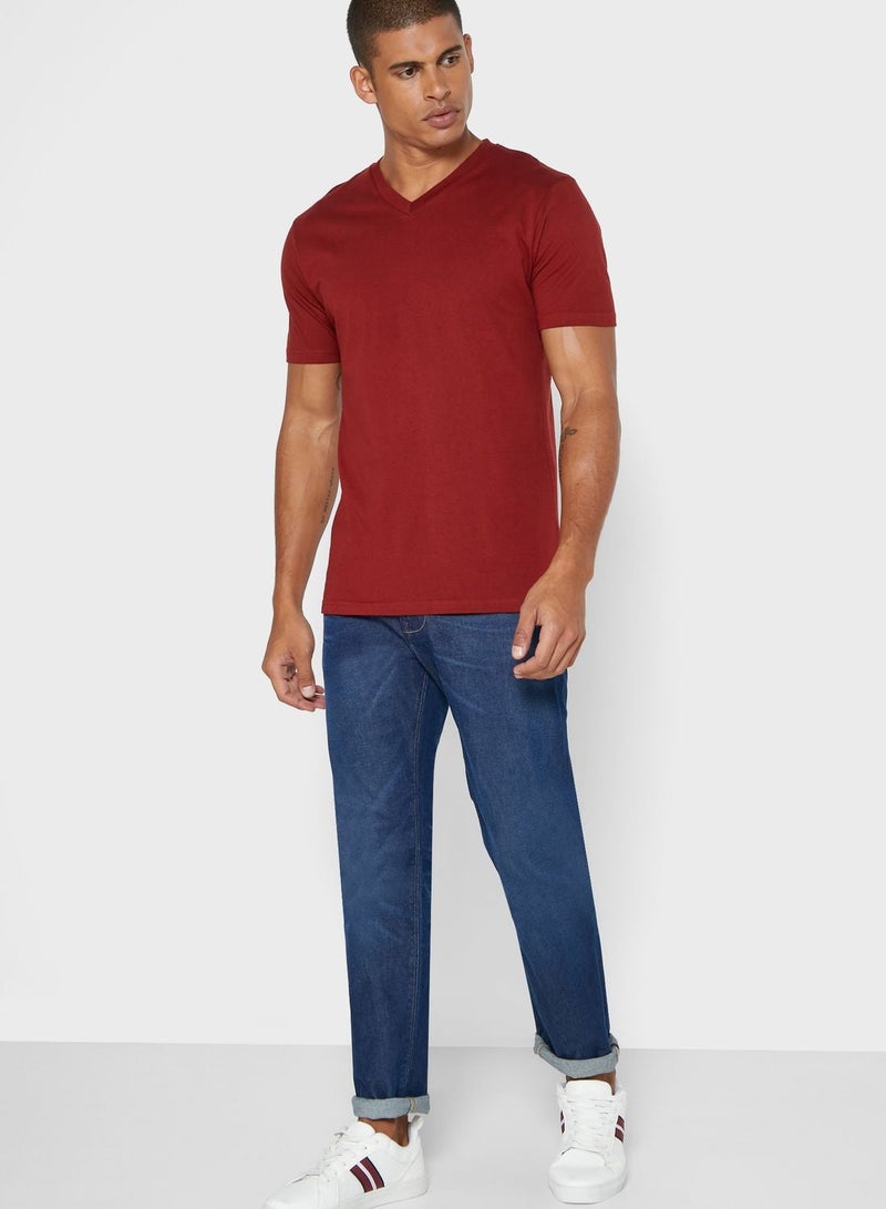 Seventy Five Basics Essential V Neck T-shirt - Image 4