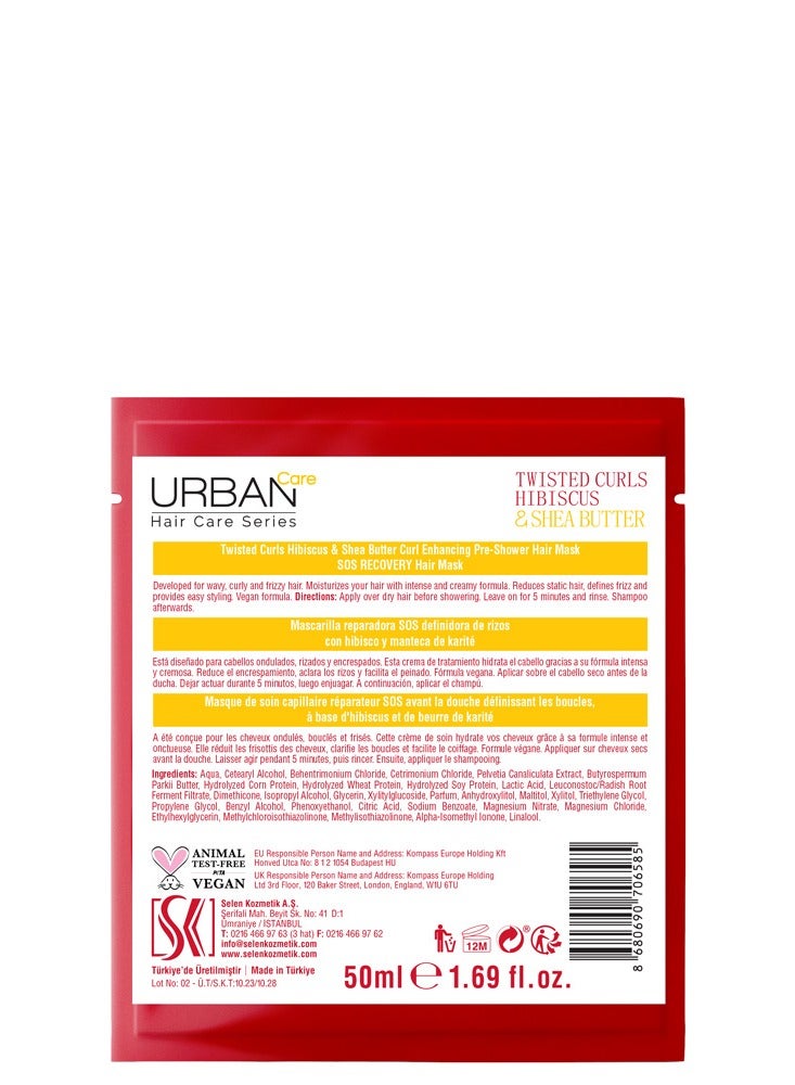 Urban Care Urban Care Twisted Curls Hibiscus & Shea Butter Pre Hair Mask  - Image 3