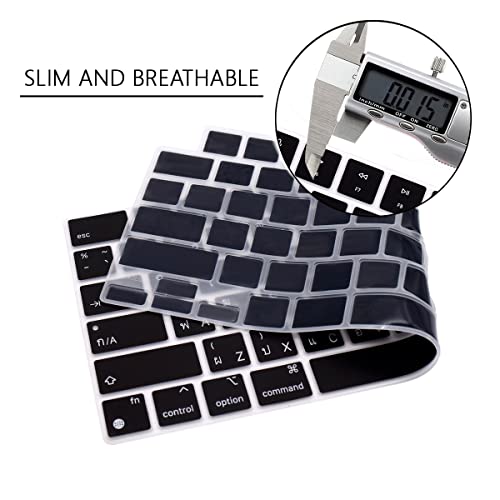 WYGCH Thai Language Keyboard Cover Silicone Protective Skin Keyboard Protector for MacBook 2026 Neo 13"(A18)& Air13.6 15"(M5-M2) & Pro14 16"(M5-M1) A3404 A3448 A3449 with Touch ID US Layout - Image 3