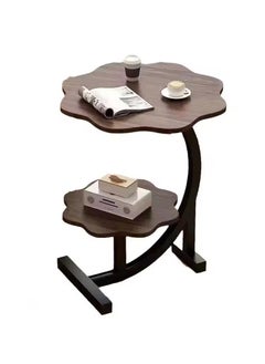 DubaiGallery C Shape Wooden Side Table, Study Bedroom Bedside Tables Easy to Clean Decoration Small Coffee Table Multifunction Dining Table  - Image 2