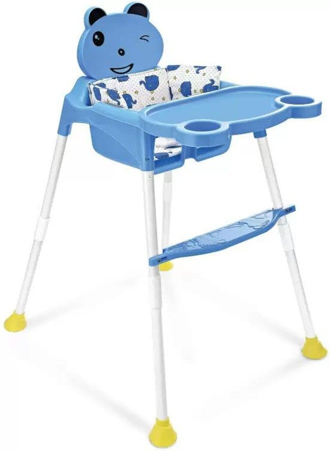 Maanit كرسي طعام للأطفال قابل للتحويل من مانيت مع مسند للقدمين، قابل للتحويل إلى كرسي مرتفع وكرسي منخفض، لإطعام الأطفال (أزرق) - Image 1