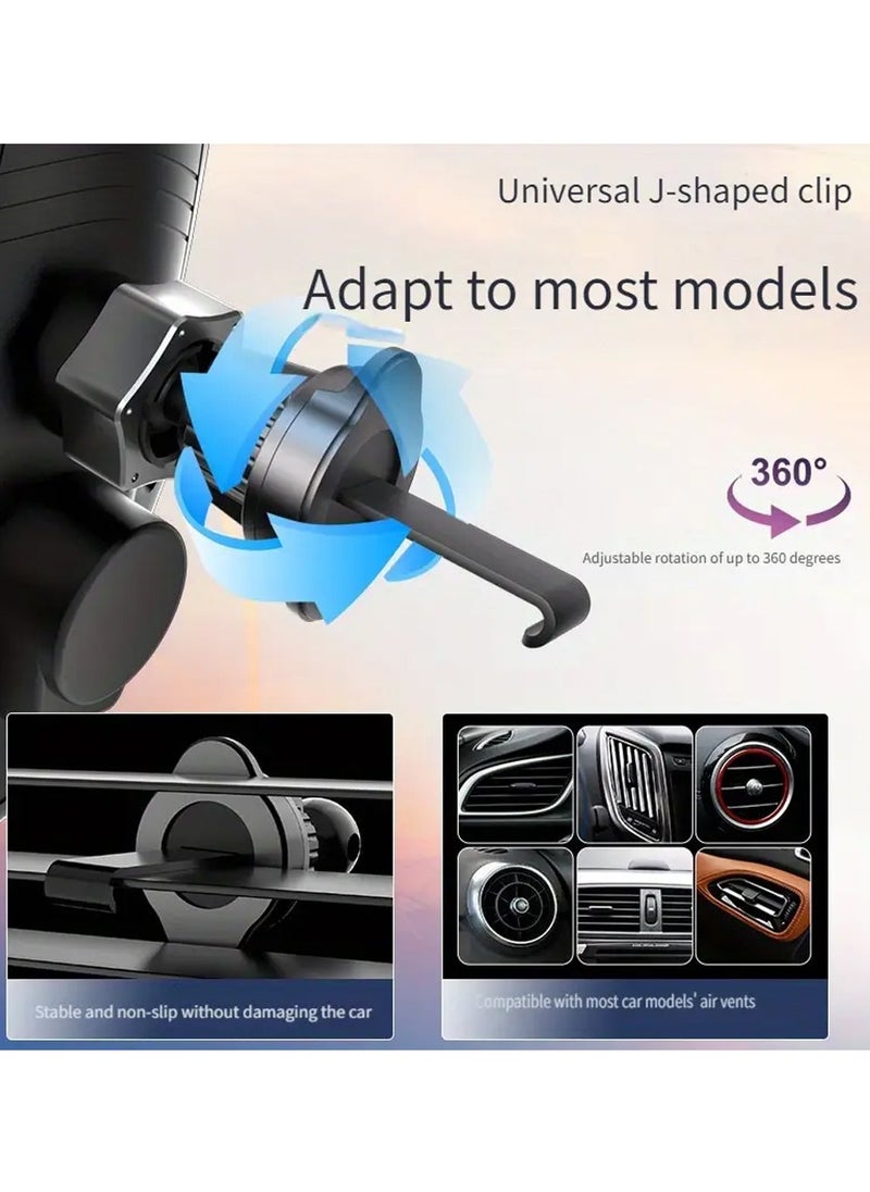 X-level Mobile Holder For Car,Auto Open/Close Car Phone Holder For Air Vent Car Mobile Holder With Hook Shape Clip Not Block Air Vent Phone Holder Car Fit Big Phone iPhone 15 16 Series,Samsung S25 S24 S23,Xiaomi  - Image 4