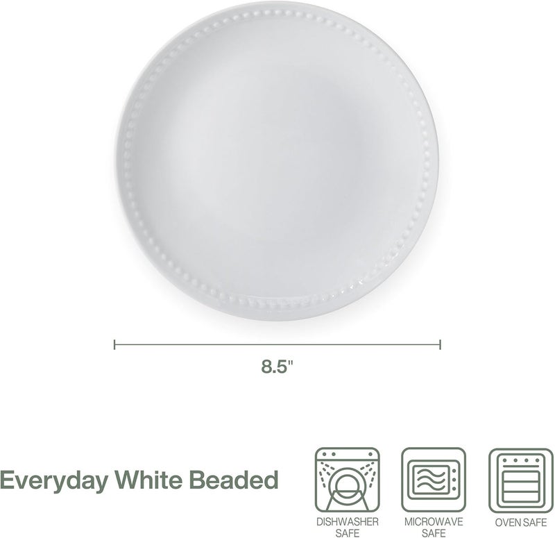 Everyday White طقم 4 أطباق سلطة كوب من فيتس وفلويد مزينة بالخرز 85 بوصة - Image 3