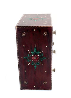 Antique Museum HAND PAINTED WOODEN MINICABINET EMBSSNG 3 DRAWER 11x21.5x23CM-HT771  - Image 4