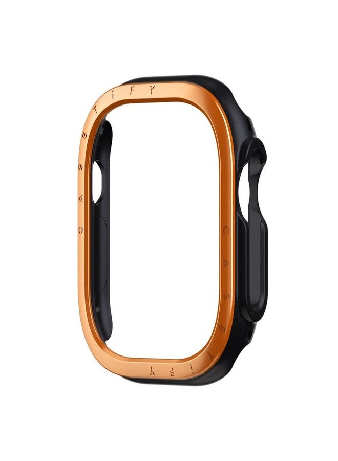 CASETiFY Impact Watch Case [Brushed Aluminium Bezel] Compatible with Apple Watch Ultra - 49mm - Orange - Image 1