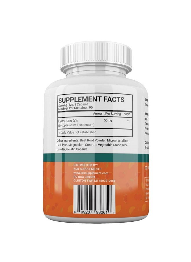 KRK SUPPLEMENTS KRK SUPPLEMENTS 1 Bottle Lycopene 50mg 90 Capsules  - Image 4