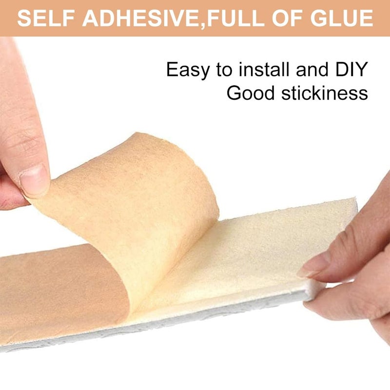 HASTHIP ® شريط فوم ثلاثي الأبعاد ذاتي اللصق، حدود ورق جدران تاج ذاتي اللصق للمنزل والفندق، 2.3 م × 7.8 سم - Image 2