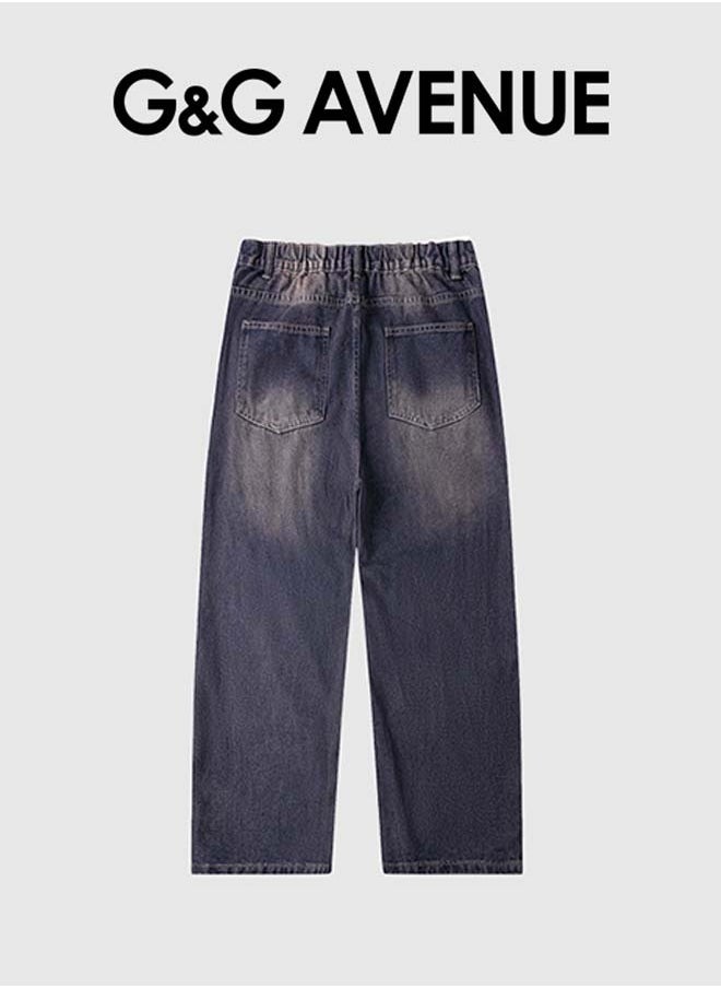 G&G AVENUE Pants High Waist Jeans for men Stretch Cargo Pants Relaxed Fit Straight Wide Leg High Leg  Boyfriend Denim Jeggings Jeans Pants  - Image 3