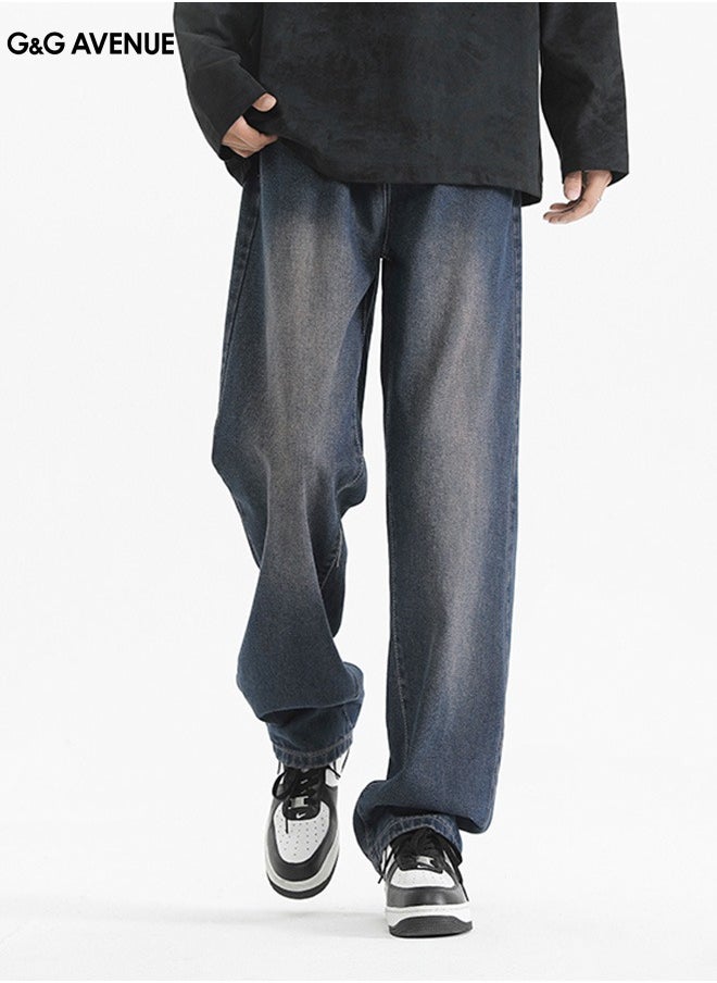 G&G AVENUE Pants High Waist Jeans for men Stretch Cargo Pants Relaxed Fit Straight Wide Leg High Leg  Boyfriend Denim Jeggings Jeans Pants  - Image 1