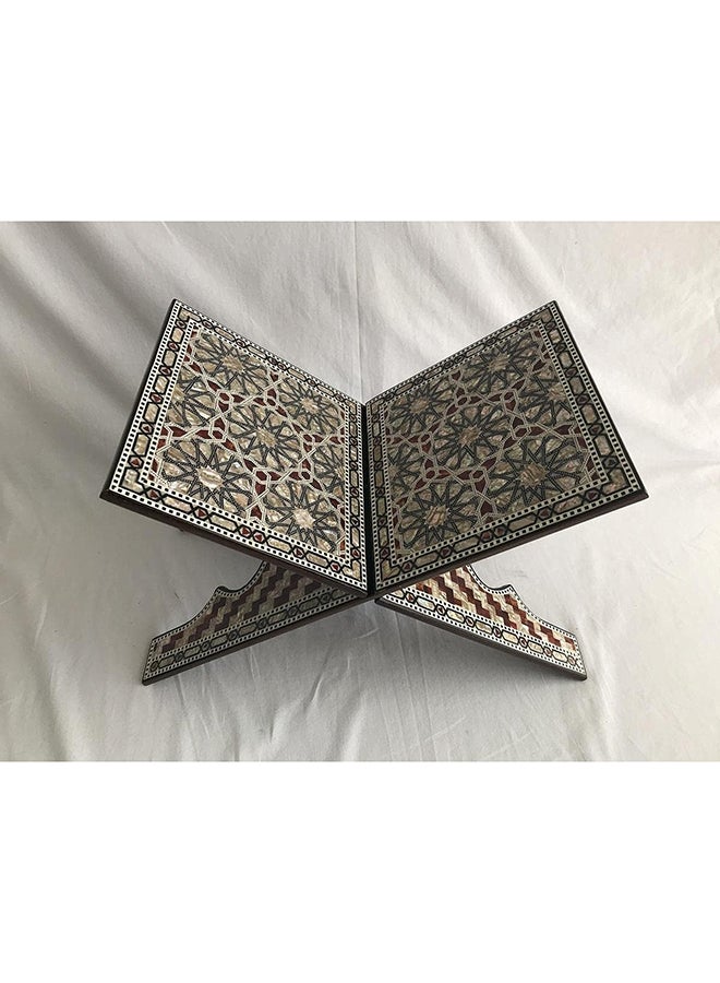 حامل المصحف الشريف من رحال 533S13 50X25X2 سم صدف صدفي تطعيم عرق اللؤلؤ خشب 