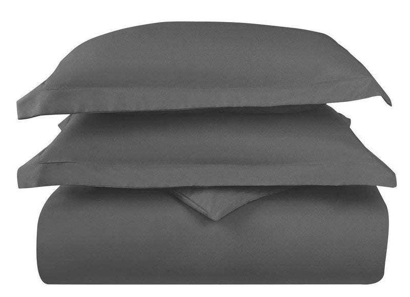 HC Collection Duvet Cover - Grey Queen Size Duvet Cover - 3 Piece Soft Breathable Microfiber Duvet Cover Set with Zipper Closure & 2 Pillow Shams - Image 3